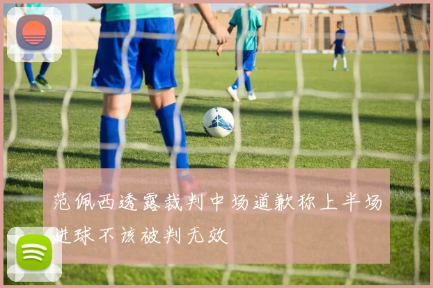 范佩西透露裁判中场道歉称上半场进球不该被判无效